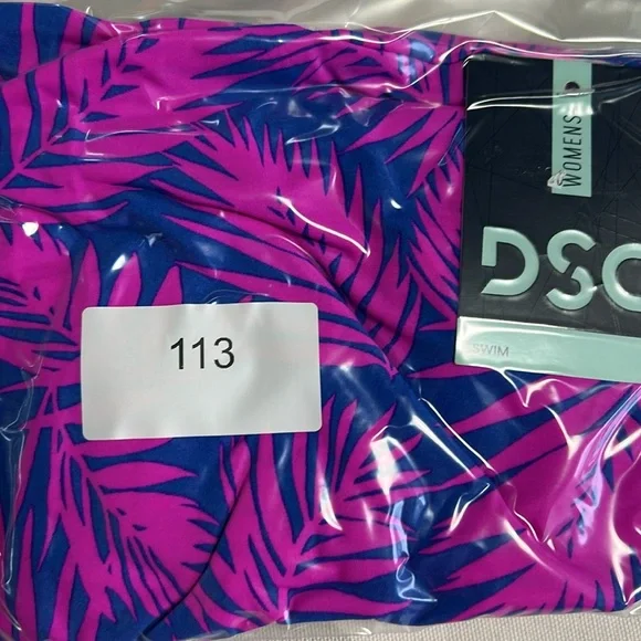 DSG Blue and Pink One Piece Swimwear Racerback - Picture 8 of 8